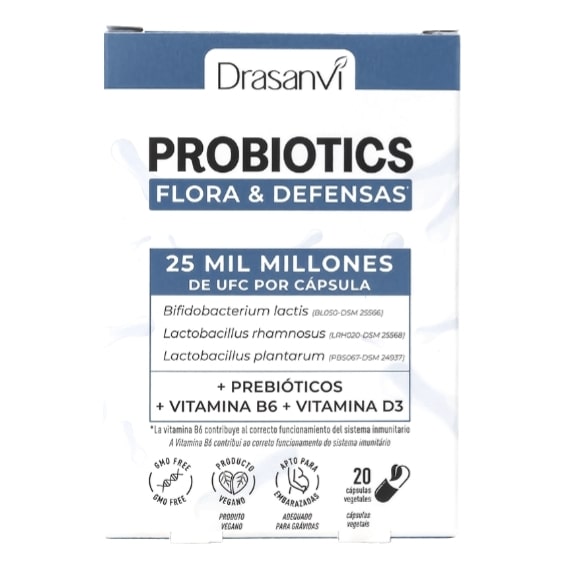 PROBIOTICS FLORA + DEFENSAS 20 CÁPS. DRASANVI